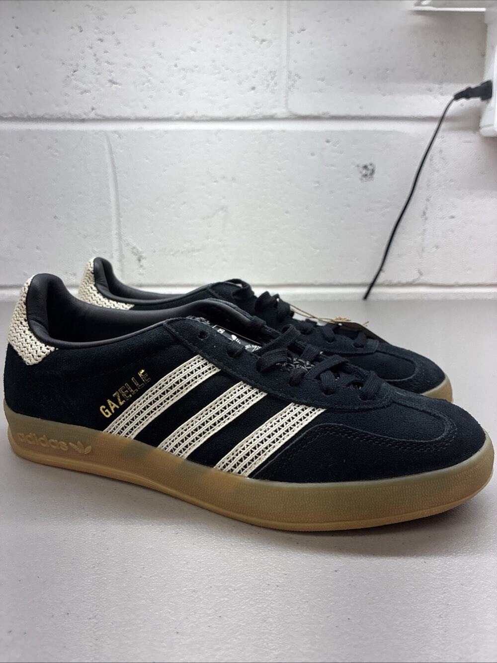 NEW adidas Gazelle Indoor Core Black Wonder White JI2755 Size 6 Women’s NO BOX